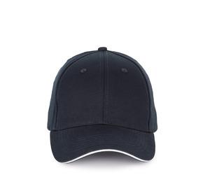 K-up KP185 - Cap with contrasting sandwich peak - 6 panels Navy / White