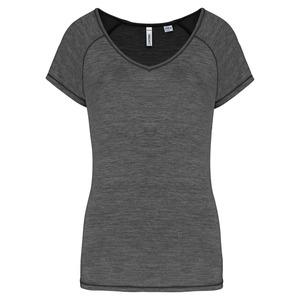 PROACT PA4020 - Ladies eco-friendly Sports T-shirt Marl Dark Grey