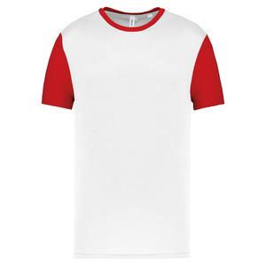 PROACT PA4023 - Adults' Bicolour short-sleeved t-shirt White / Sporty Red