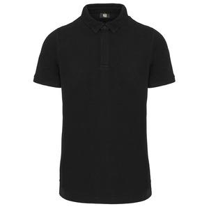 WK. Designed To Work WK225 - Men's short sleeve stud polo shirt Black