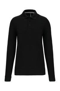 WK. Designed To Work WK276 - Men's long-sleeved polo shirt Black
