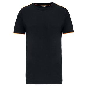 WK. Designed To Work WK3020 - Men's short-sleeved DayToDay t-shirt Black / Orange
