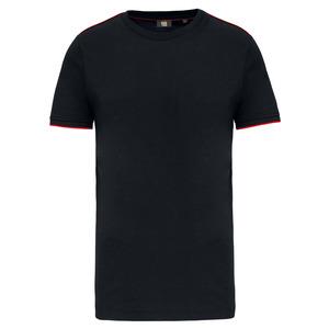 WK. Designed To Work WK3020 - Men's short-sleeved DayToDay t-shirt Black / Red