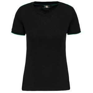 WK. Designed To Work WK3021 - Ladies' short-sleeved DayToDay t-shirt Black/ Kelly Green
