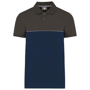 WK. Designed To Work WK210 - Recycled two-tone short sleeves poloshirt Navy / Dark Grey