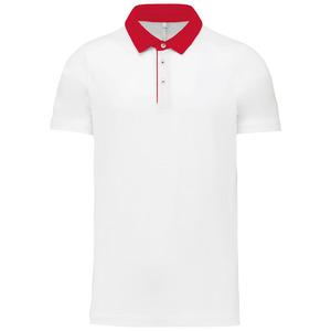 Kariban K260 - Men's two-tone jersey polo shirt White / Red