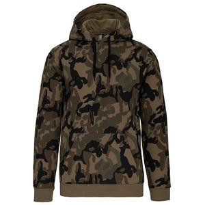 Kariban K476 - Men’s hooded sweatshirt Olive Camouflage