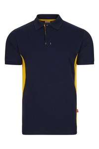 Velilla 105504 - SS TWO-TONE POLO NAVY BLUE/YELLOW