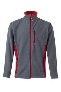 Velilla 201504 - TWO-TONE FLEECE JACKET Grey/Red