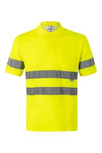 Velilla 305512 - HV SS COTTON POLO Hi-Vis Yellow