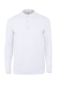 Mukua MK242WV - LONG SLEEVE POLO 210 White