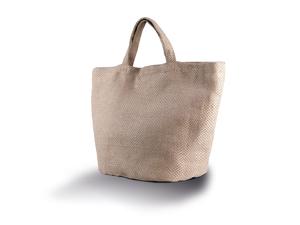 Kimood KI0227 - FASHIONABLE 100% NATURAL YARN DYED JUTE BAG