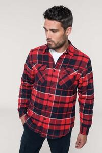 Kariban K579 - Sherpa-lined checked SHIRT JACKET